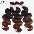 UNice Chestnut Brown Ombre Body Wave Bundles