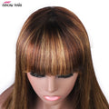 Ishow Highlight Wig With Bangs