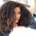 Pre-Styled Layered Ombre Brown Human Hair Wig