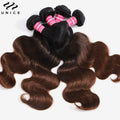 UNice Chestnut Brown Ombre Body Wave Bundles