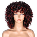 Short Afro Kinky Curly Wig With Bangs