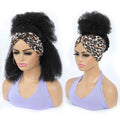 Afro Kinky Curly Human Hair Headband Wig