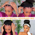 Afro Kinky Curly Human Hair Headband Wig