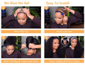 Afro Kinky Curly Human Hair Headband Wig