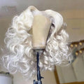 Ombre Silver Grey Synthetic Pre Plucked Wig