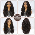 Synthetic Curly Lace Frontal Wigs With Bangs