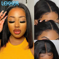 Highlight Brown Long Pixie Straight Bob