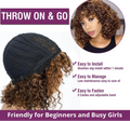 Ombre Water Wave Short Bob Wig With Bangs