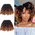 Curly Jumpy Wand Curl Jamaican Bounce Synthetic Braiding Hair Extensions