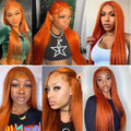 Ginger Orange Straight Human Hair Wig