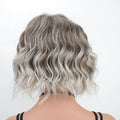 Synthetic Hair Wig Silver Gray Short Curly