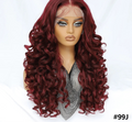 Synthetic Curly Lace Frontal Wigs With Bangs