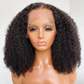 Soft Black Kinky Curly Lace Front Wig