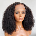 Soft Black Kinky Curly Lace Front Wig