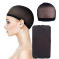 2Pcs Hair Cap Net Mesh For Weave Black Brown Stretch Mesh Wig Caps For Making Wigs Free Size Hairnets Caps