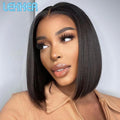 Highlight Brown Long Pixie Straight Bob