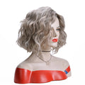 Synthetic Hair Wig Silver Gray Short Curly