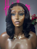 Ombre Silver Grey Synthetic Pre Plucked Wig