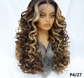Synthetic Curly Lace Frontal Wigs With Bangs
