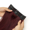 Burgundy Brazilian Remy Straight Hair Clip Hair Extensions