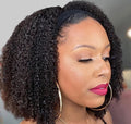 Afro Kinky Curly Human Hair Headband Wig