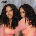 UNice Curly Human Hair Wig With Finger Coil Ends