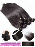 Straight Human Hair Bundles Brazilian Raw Remy Weave