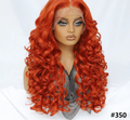 Synthetic Curly Lace Frontal Wigs With Bangs