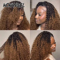 Curly Crochet Hair T1B/30 Ombre Deep Wave Braiding