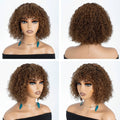 Ombre Water Wave Short Bob Wig With Bangs