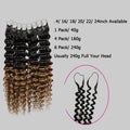Curly Crochet Hair T1B/30 Ombre Deep Wave Braiding