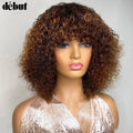 Jerry Curly Short Pixie Bob Cut Human Hair Wig With Bangs