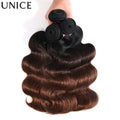 UNice Chestnut Brown Ombre Body Wave Bundles