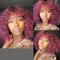 Jerry Curly Short Pixie Bob Cut Human Hair Wig With Bangs