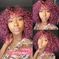 Jerry Curly Short Pixie Bob Cut Human Hair Wig With Bangs