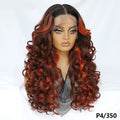 Synthetic Curly Lace Frontal Wigs With Bangs