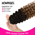 Curly Crochet Hair T1B/30 Ombre Deep Wave Braiding