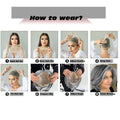 Bright Silver-Gray Layered Bob Wig with Curtain Bangs, Suitable for Women, Synthetic Light Gray Bright Bob Wig, Short Gray Layered Synthetic Wig, Suitable for Black Women (Silver-Gray Mixed Highlights)
