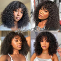 Jerry Curly Short Pixie Bob Cut Human Hair Wig With Bangs