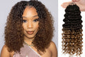 Curly Crochet Hair T1B/30 Ombre Deep Wave Braiding
