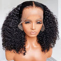 Soft Black Kinky Curly Lace Front Wig
