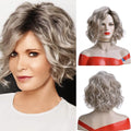 Synthetic Hair Wig Silver Gray Short Curly