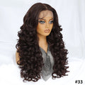 Synthetic Curly Lace Frontal Wigs With Bangs