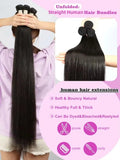 Straight Human Hair Bundles Brazilian Raw Remy Weave