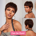 Pixie Cut Human Hair Wig With Bangs