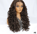 Synthetic Curly Lace Frontal Wigs With Bangs