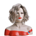 Synthetic Hair Wig Silver Gray Short Curly