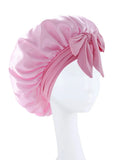 Silk Bonnet for Sleeping Women Satin Bonnet Hair Bonnet night sleep cap scarf wrap for curly hair With Tie Band for Curly Ha