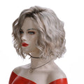 Synthetic Hair Wig Silver Gray Short Curly