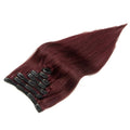 Burgundy Brazilian Remy Straight Hair Clip Hair Extensions